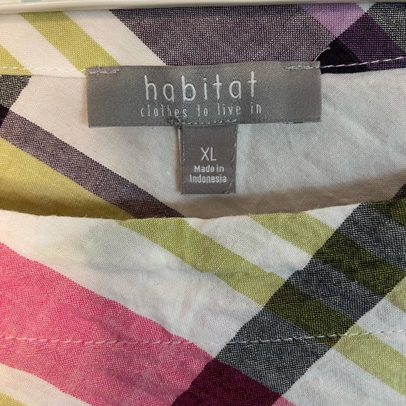 HABITAT clothes you live in Mixed Plaid Pullover shirt - Fiesta Sz XL - Picture 4 of 8